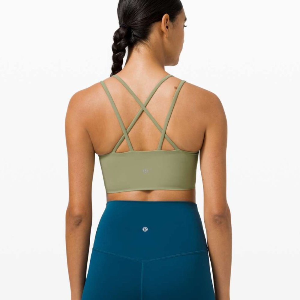 Lululemon Like a Cloud Bra Long Line B/C Cup Size 4 in Rosemary Green - Picture 3 of 7